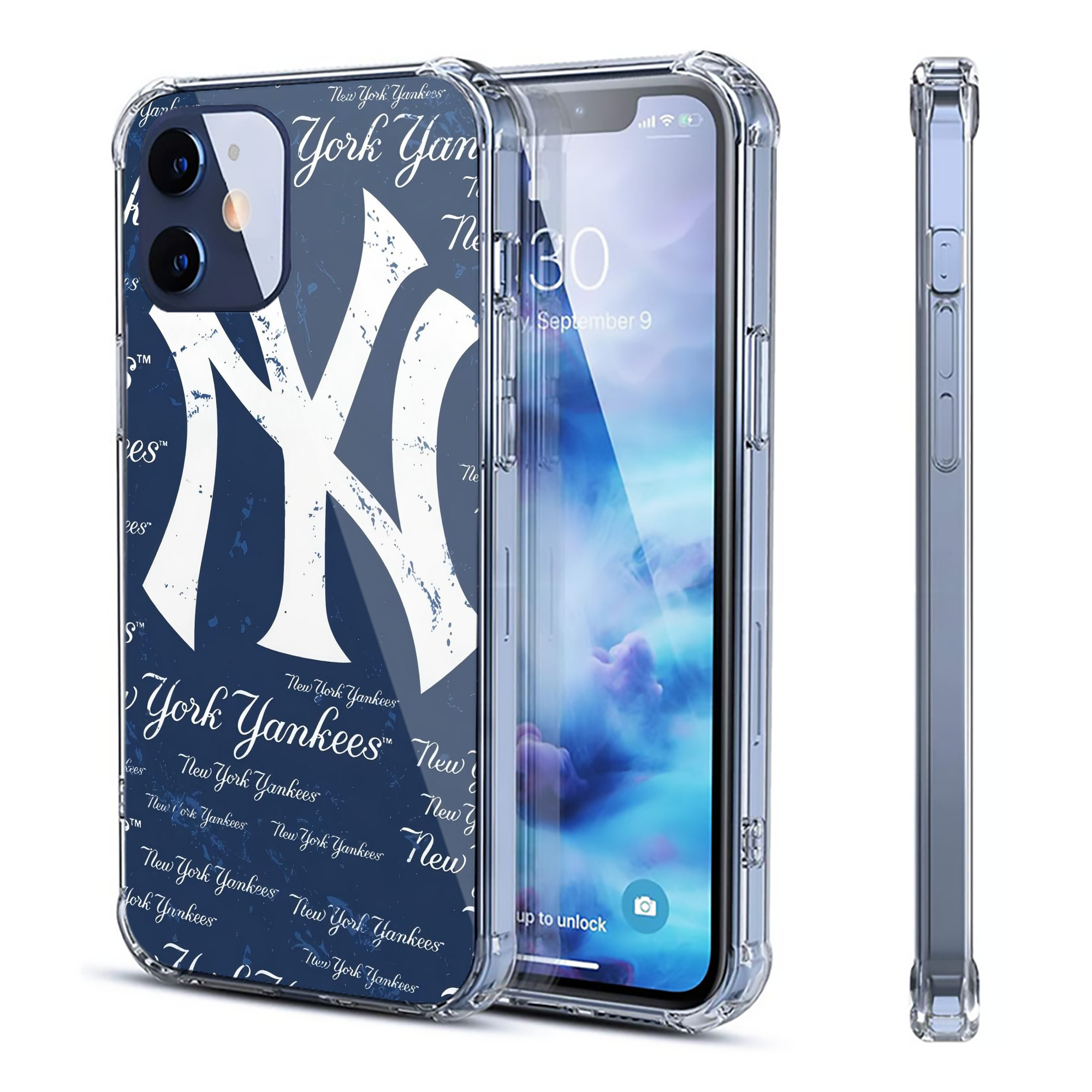 New York Yankees 117 Clear IPhone 12 Case – Soft TPU With UV Print – Enhanced Drop Protection, Precise Fit, Anti-Fingerprint, Customizable Design, Scratch-Resistant, Yellow-Resistant